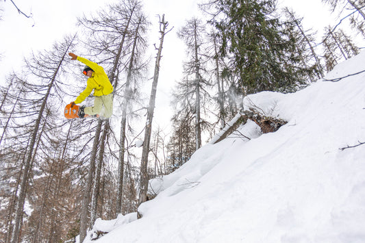 Snowboarding in the mountains 2024 Rome Snowboards
