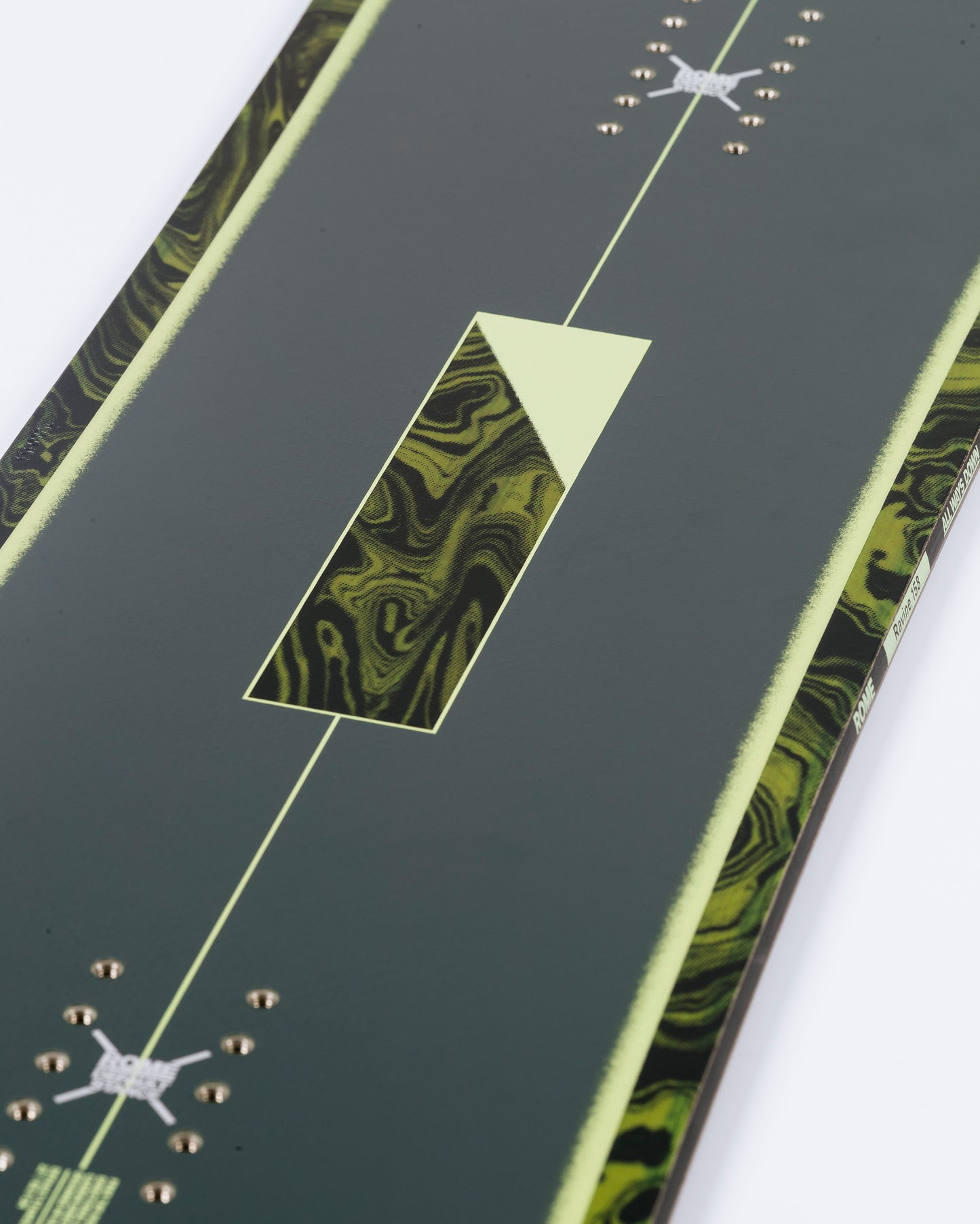 Cool snowboard graphics on new powder snowboard. Ravine 2025 | Rome Snowboards™