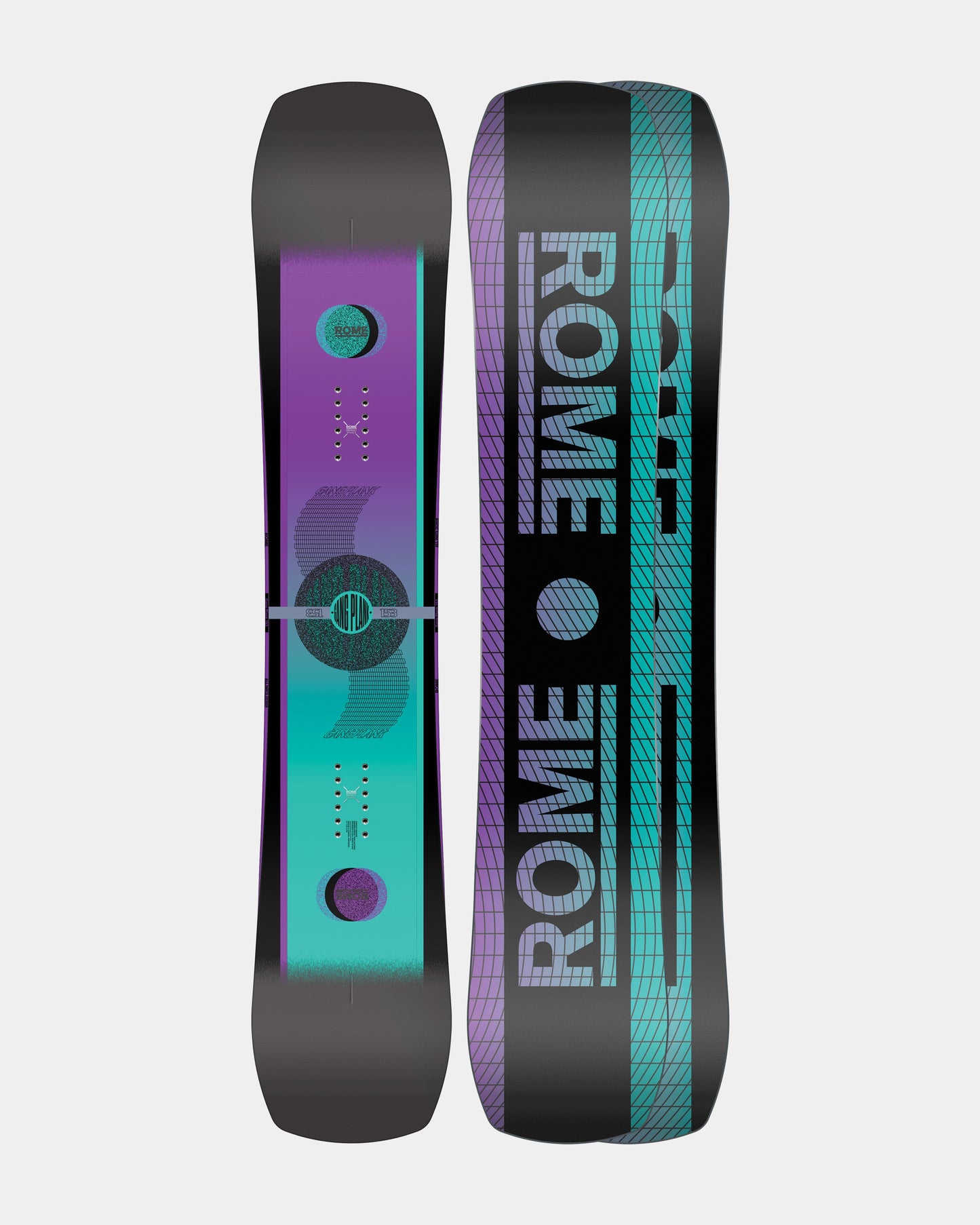 Men snowboards in multicolor. Gang Plank 2025 | Rome Snowboards™ 2025.