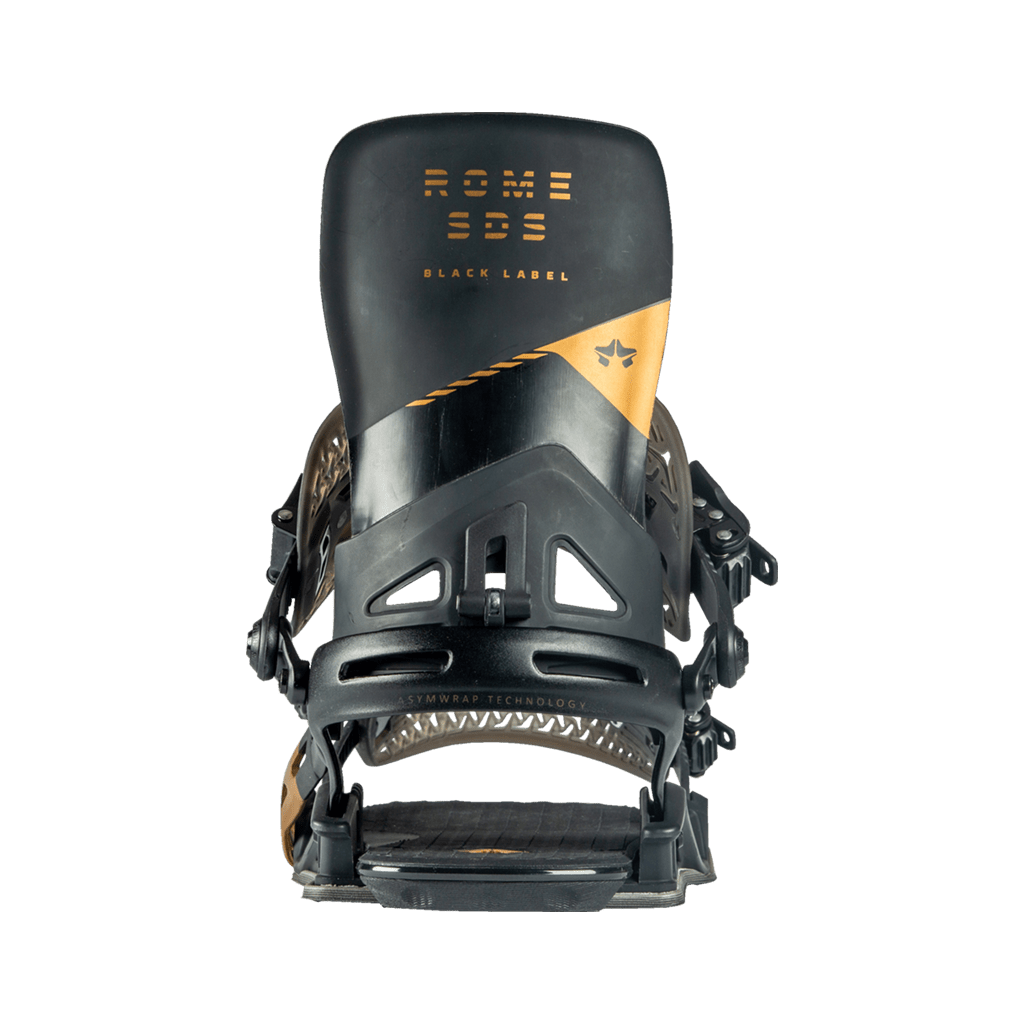 Rome Black Label snowboard bindings highback view by rome snowboards